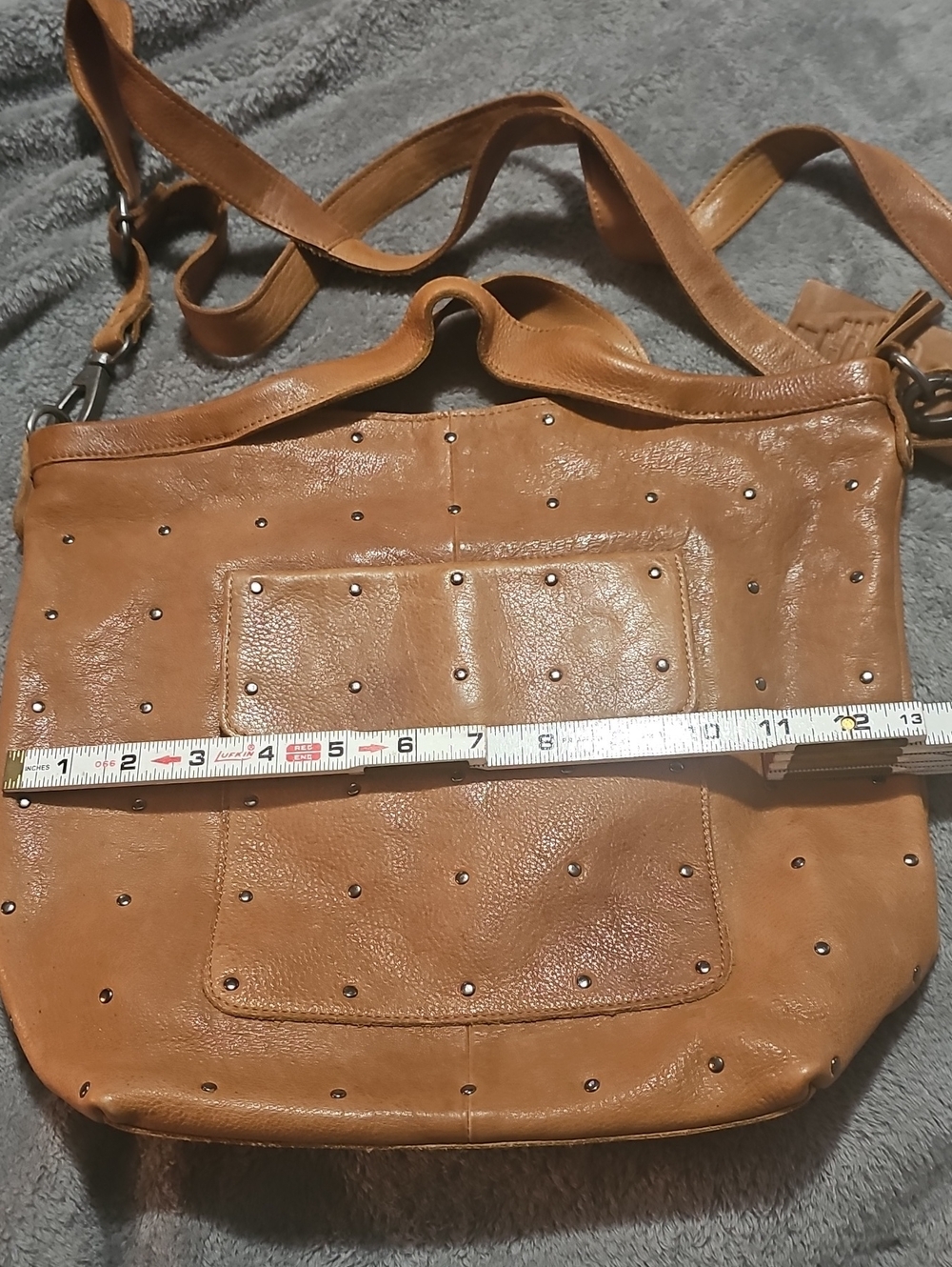 Latico Leathers Studded Crossbody Bag in Camel.brown Retired